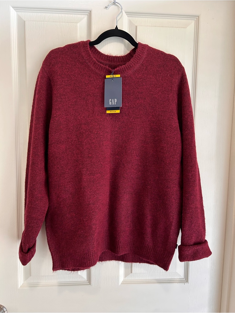 GAP Crewneck Sweater in Deep Wine Red